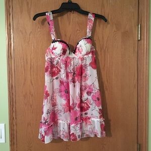 NWOT 2 piece floral lingerie set size small
